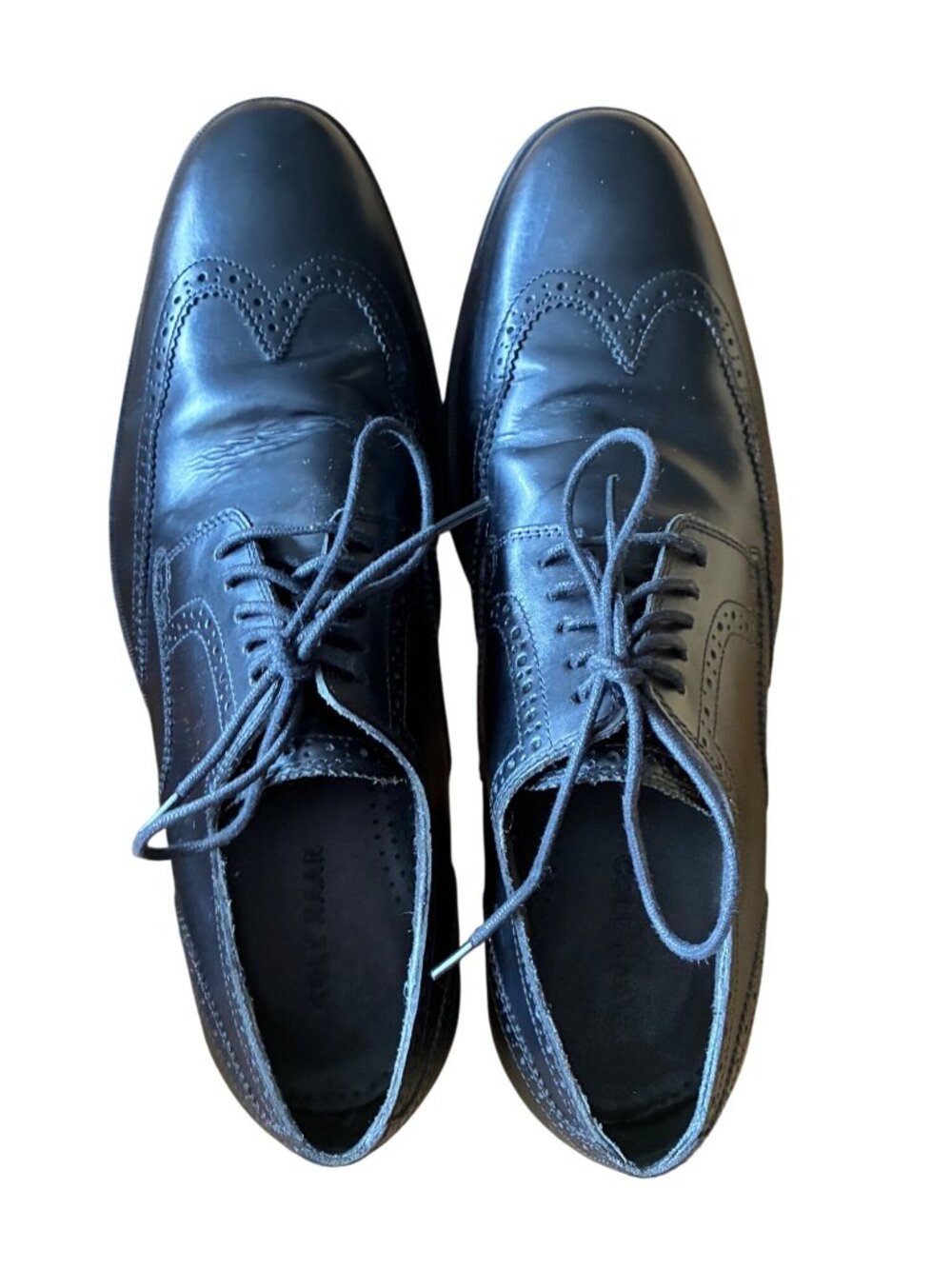 Cole Haan Men’s Black Leather Wingtip Oxford C13146‎ Lace-Up Dress Shoes 11 M